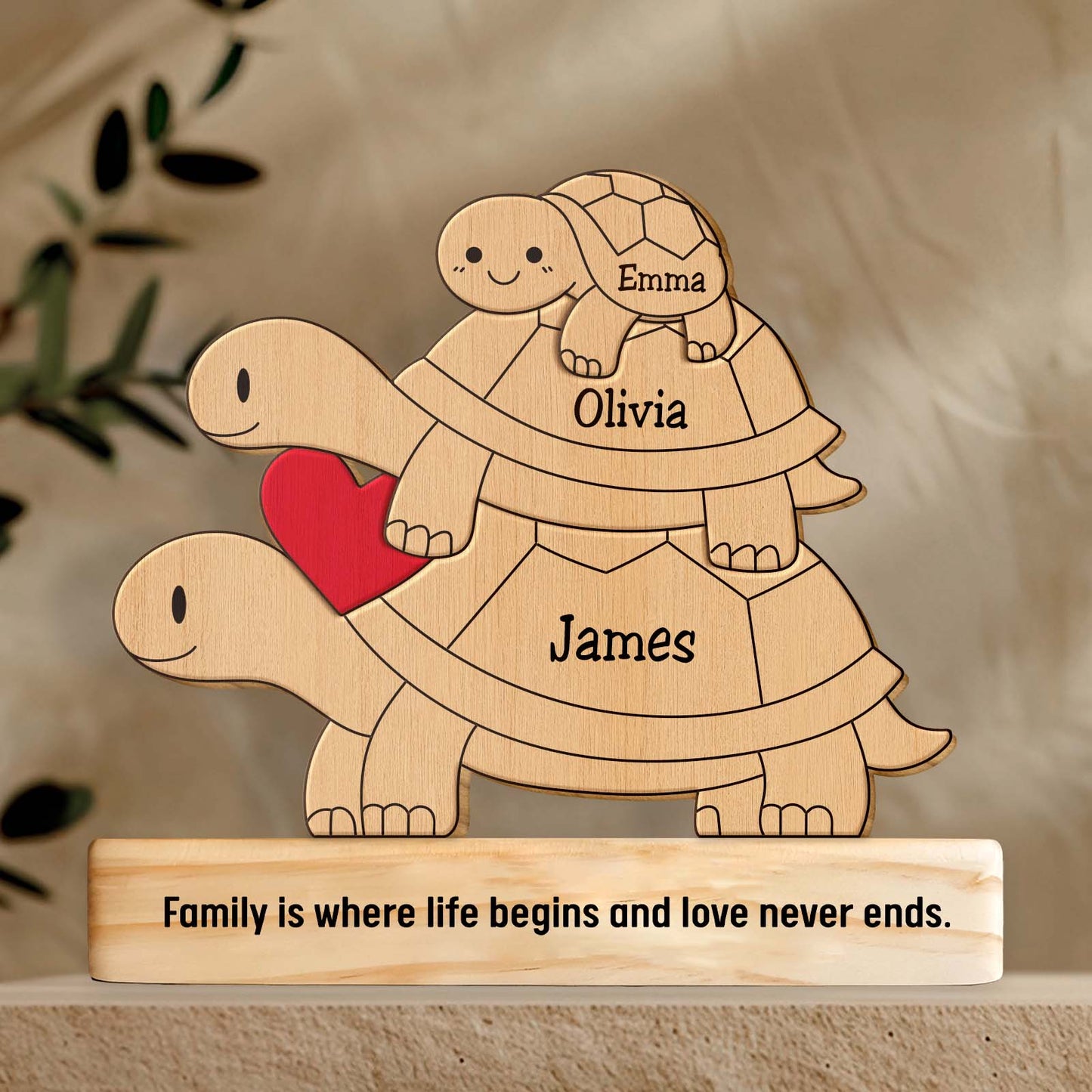 Family - Together We Move At Our Own Pace, But We Always Get There - Personalized Wooden Puzzle