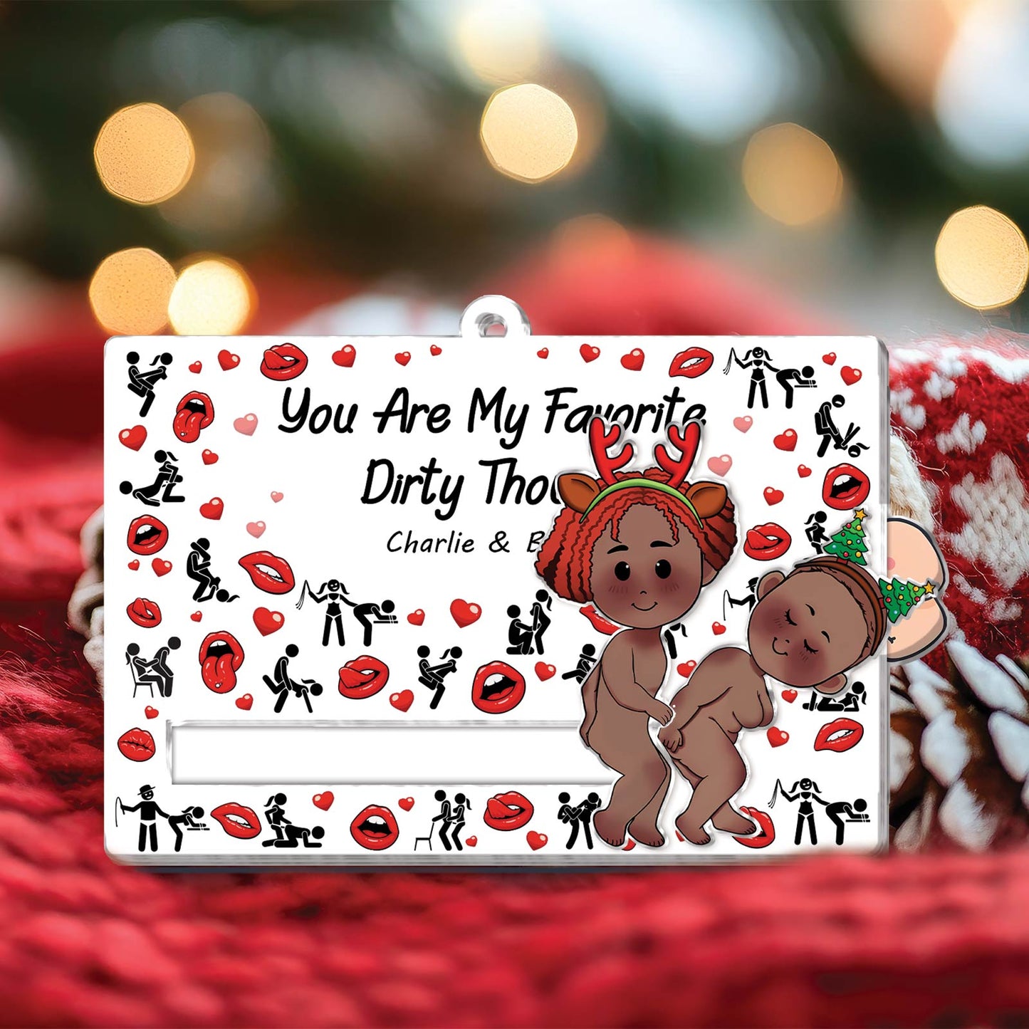 Couple - I Fucking Love You - Personalized Acrylic Slider Card - Ver 2