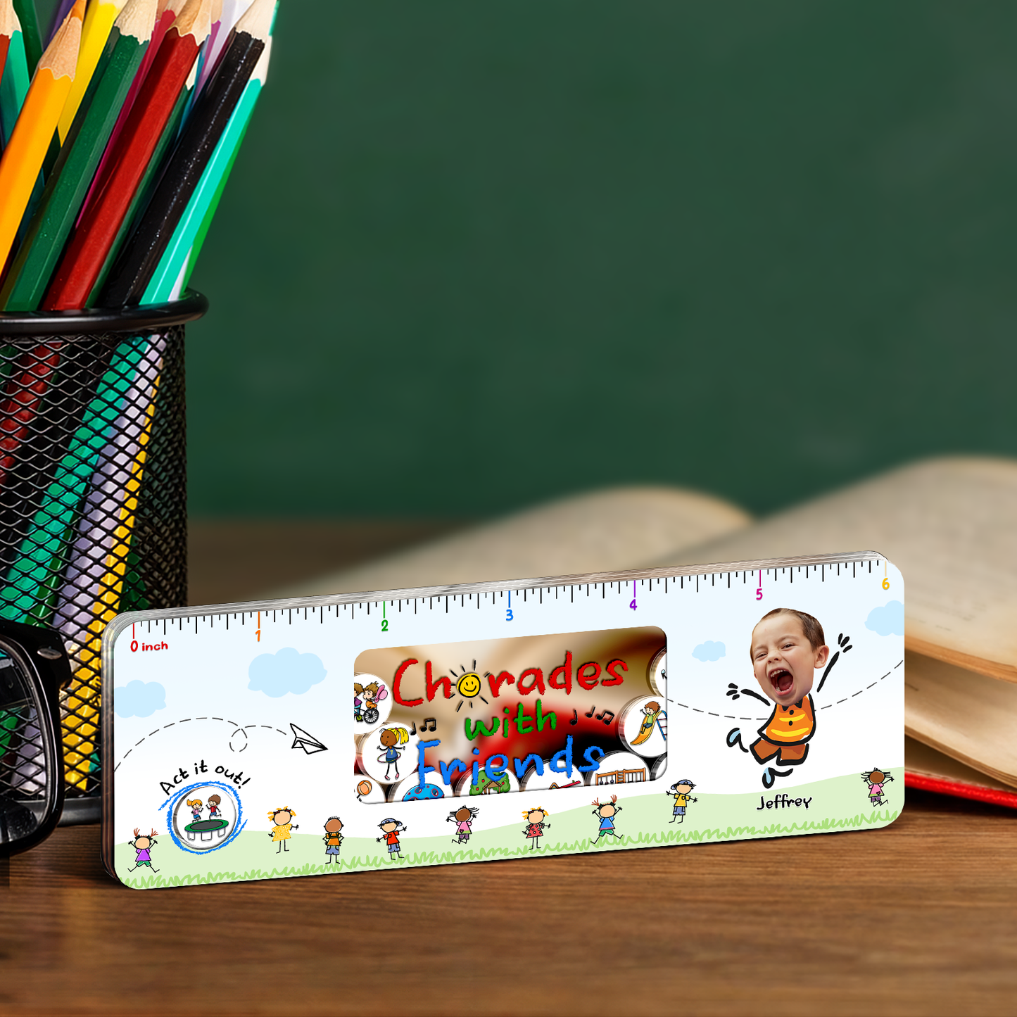 Charades with Friends - Personalized Shaking Ruler - Back to School