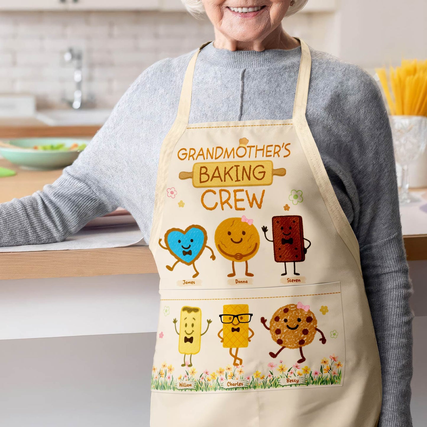 Grandma's Baking Crew - Personalized Aprons