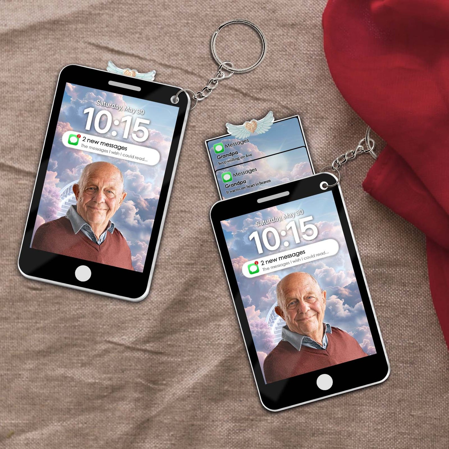 Family - Messages From Heaven - Personalized Acrylic Slider Keychain
