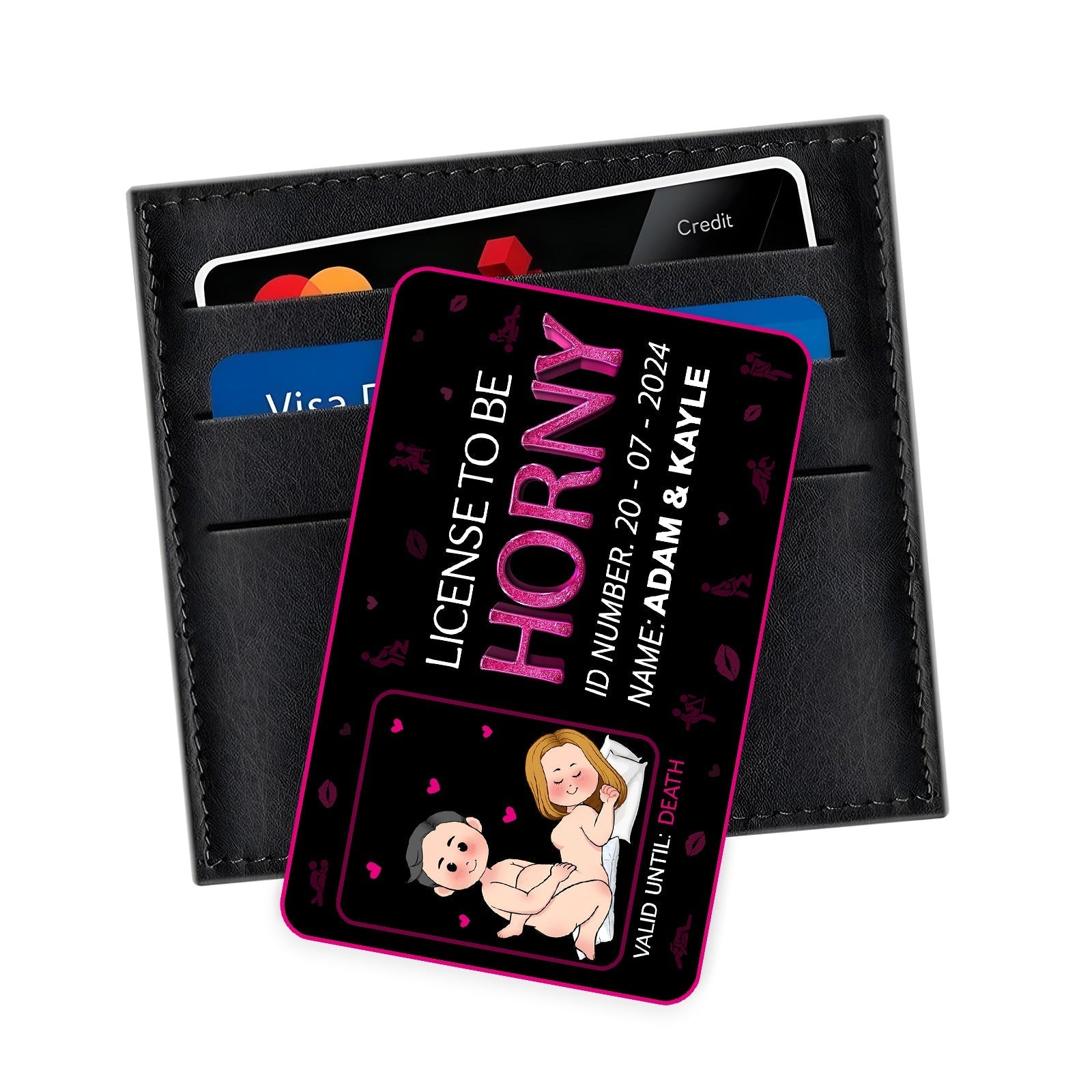 Couple - License To Be Horny - Personalized Wallet Card