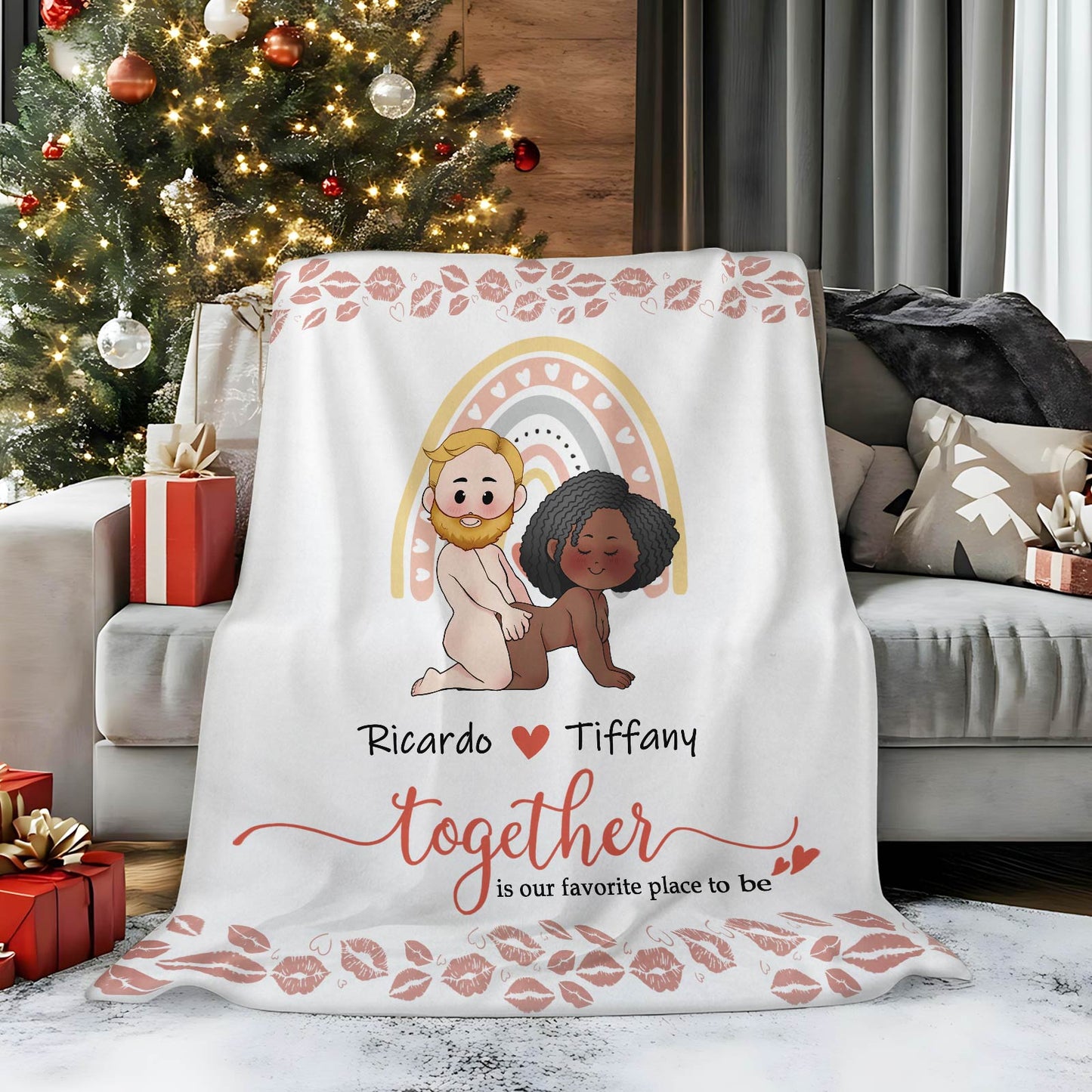 Couple - Together Is Our Favorite Place To Be - Personalized Blanket