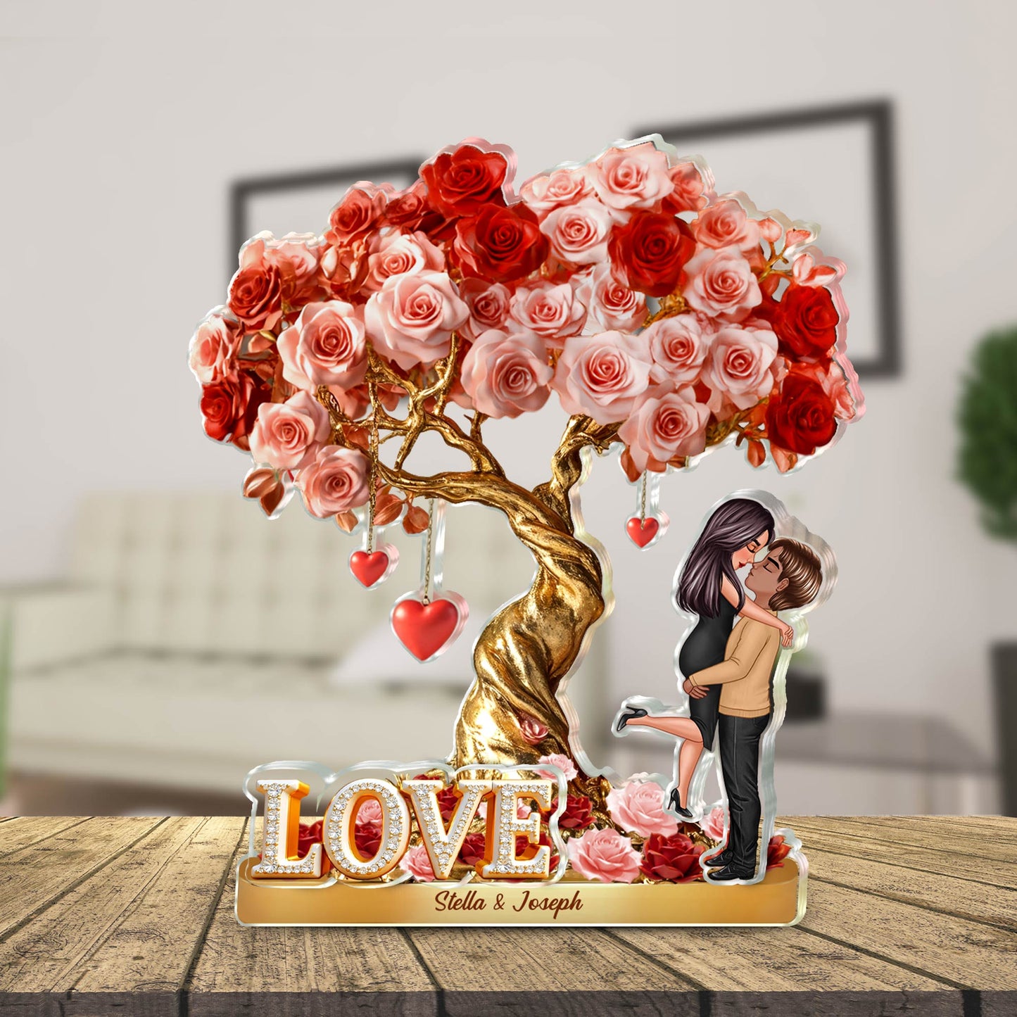 Couple - Love Under The Tree - Personalized Acrylic Plaque