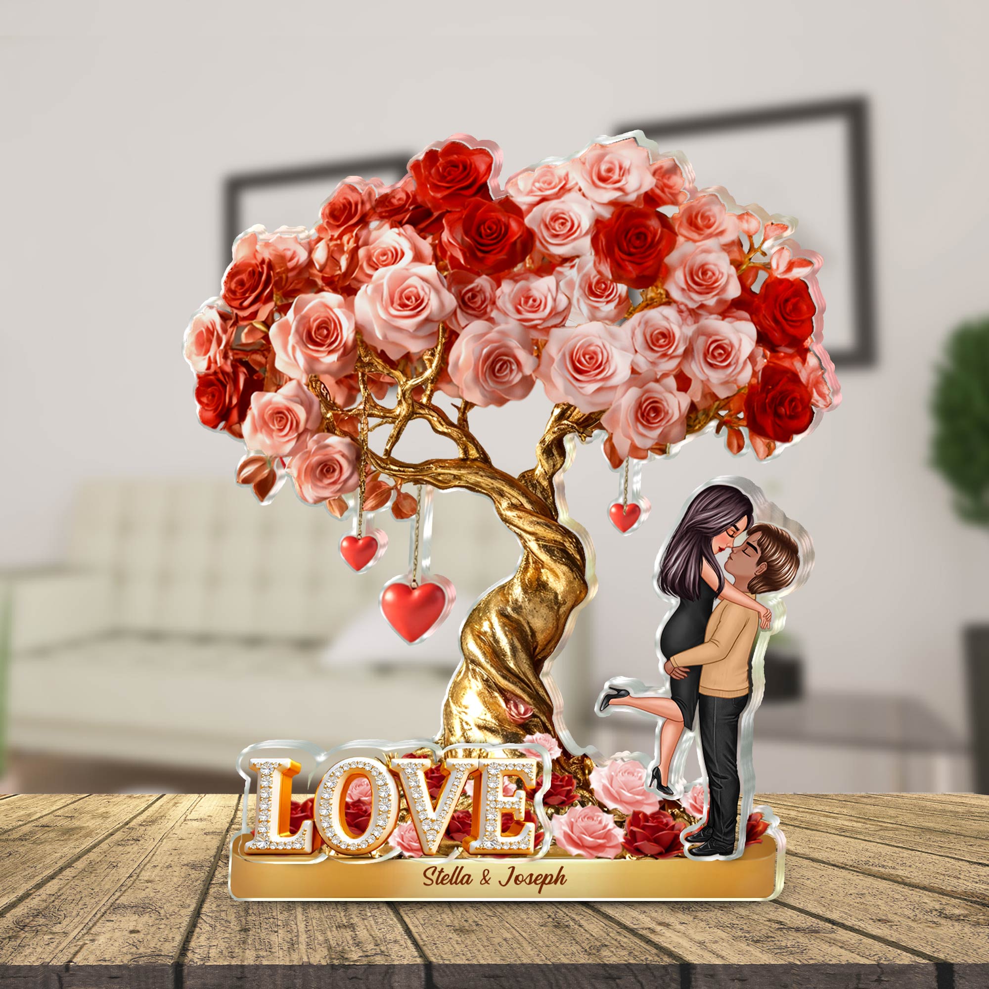 Couple - Love Under The Tree - Personalized Acrylic Plaque