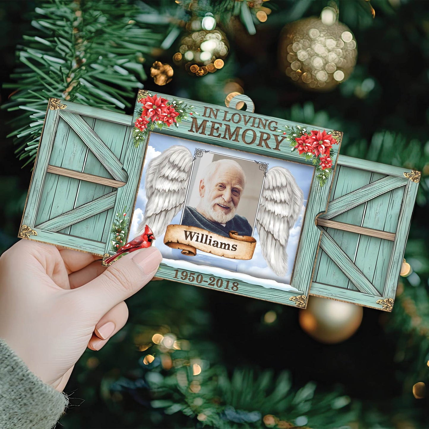 Family - In Loving Memory - Personalized Wooden Slider Card