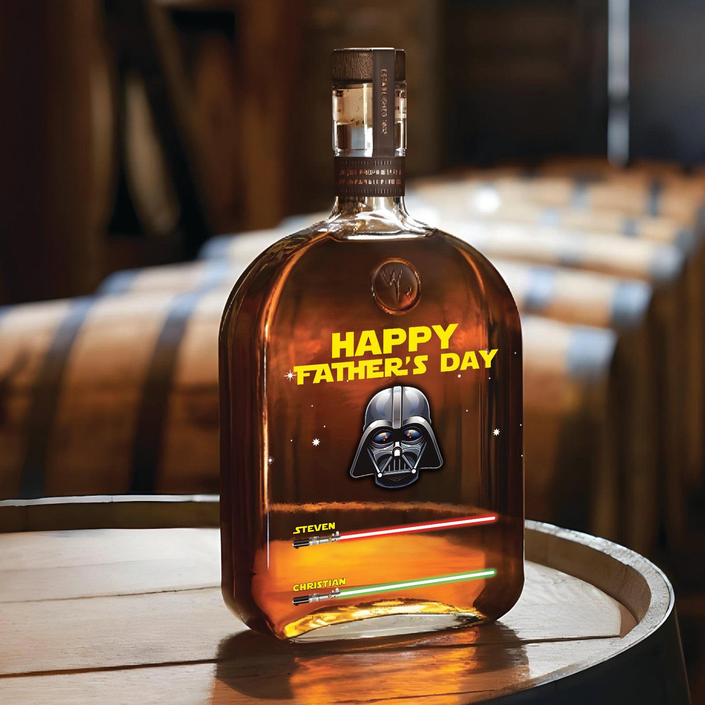 Father - Best Dad Ever - Personalized Whisky Bottle