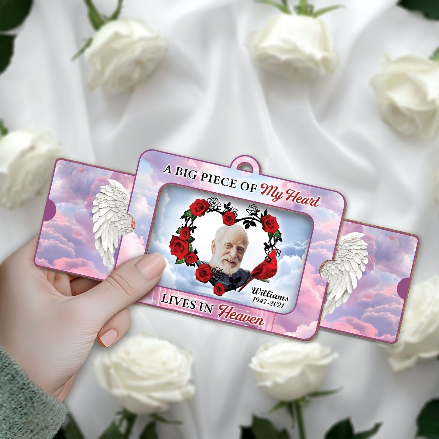Family - In Loving Memory - Personalized Wooden Slider Card