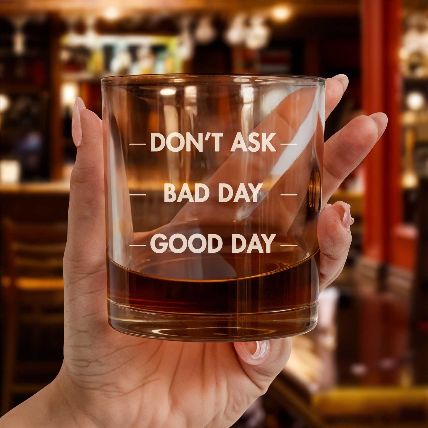 Family - Happy Father's Day - Personalized Mood Meter Whisky Glass