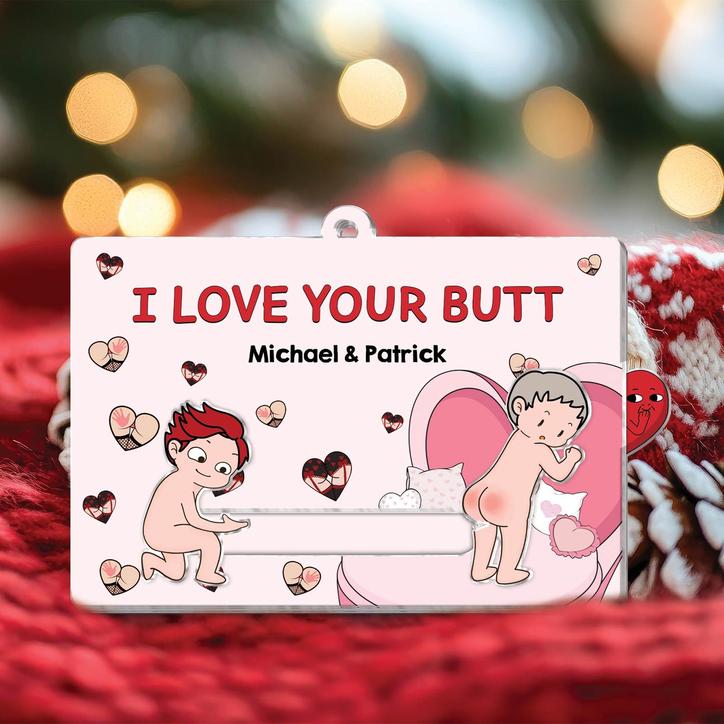 Couple - Gimme More Of Dat Ass - Personalized Acrylic Slider Card
