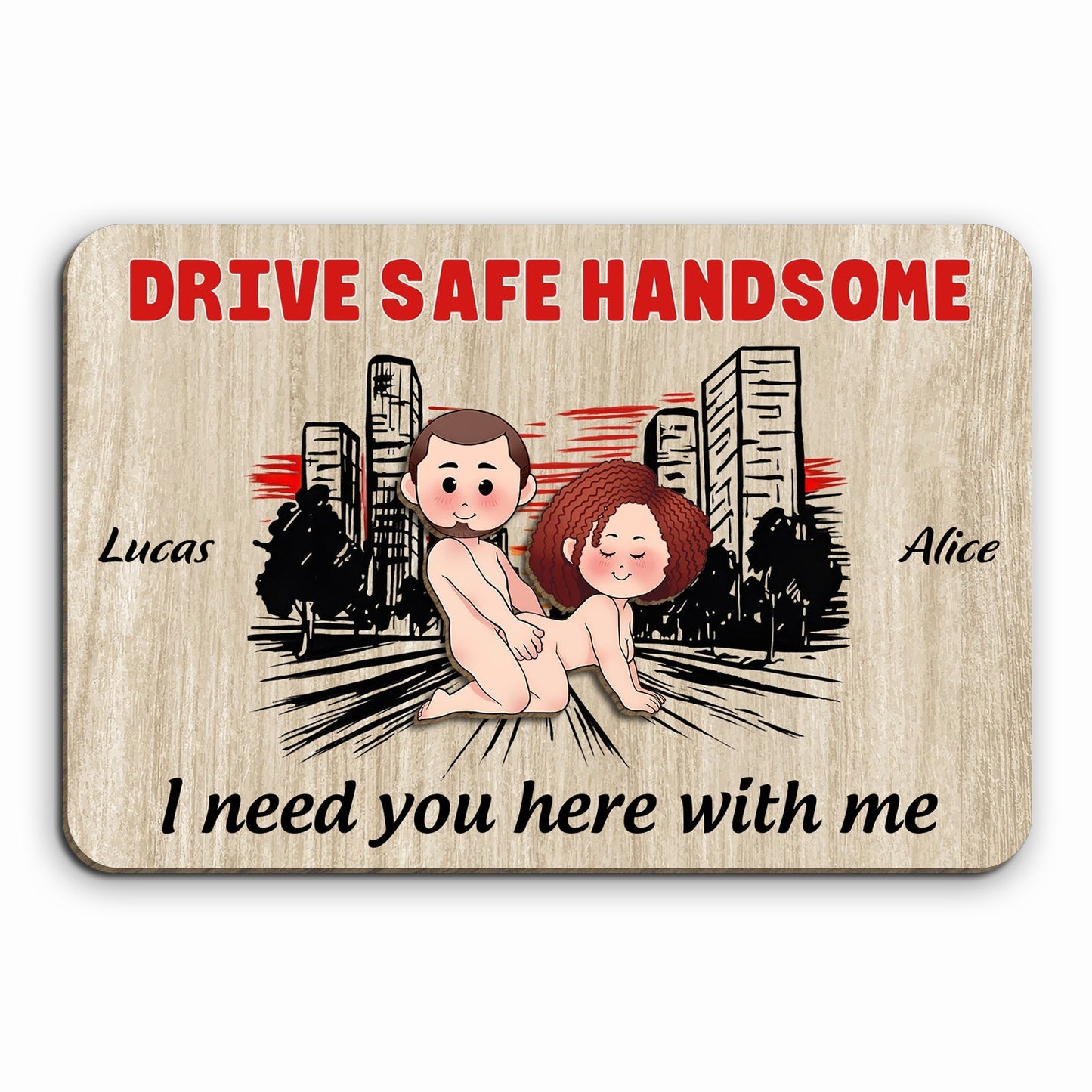 Couple - Drive Safe Handsome - Personalized Car Visor Clip