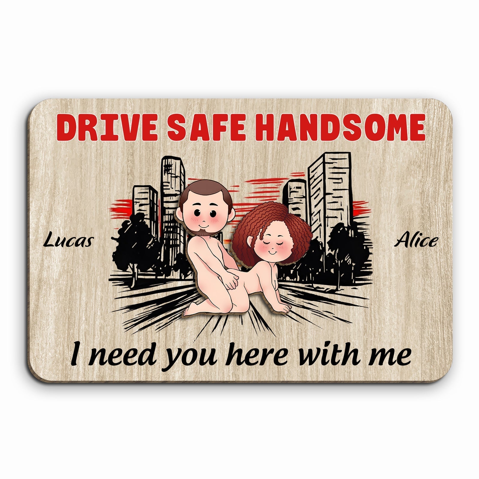 Couple - Drive Safe Handsome - Personalized Car Visor Clip
