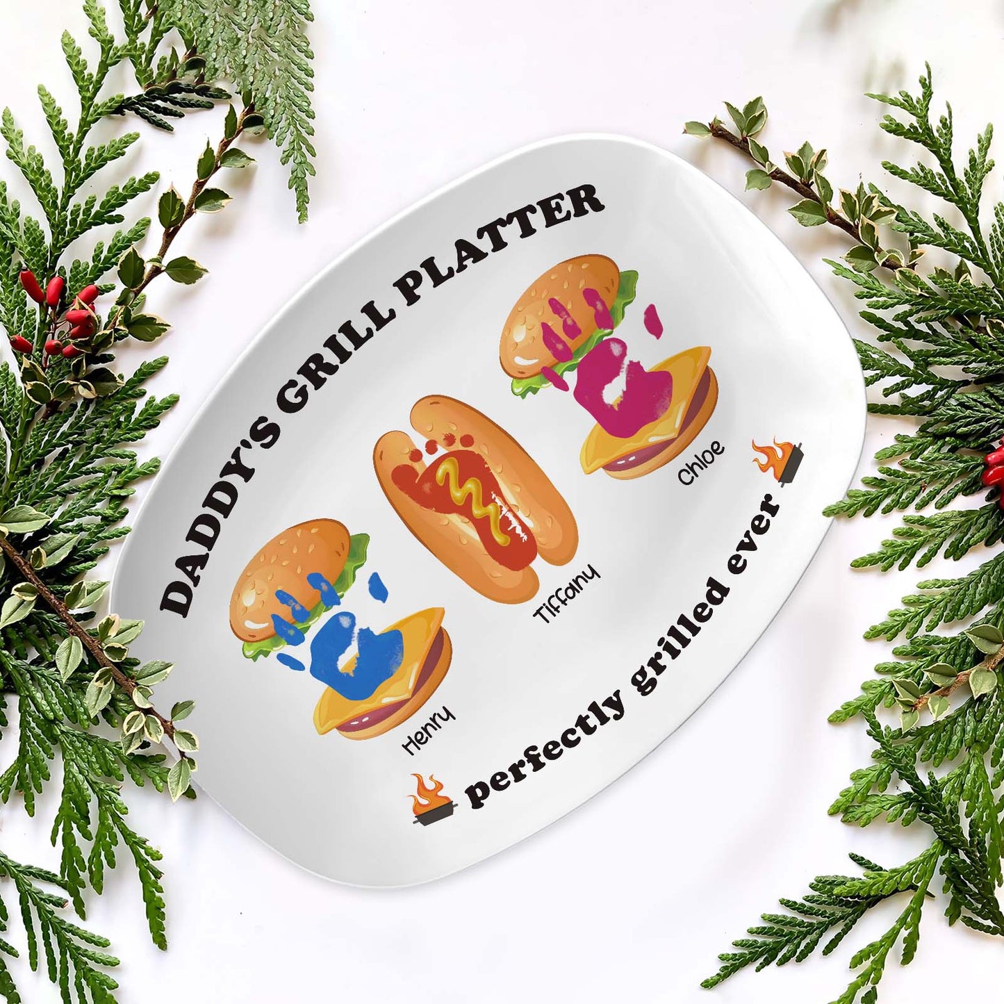 Family - Daddy's Grilling Buddy - Personalized Platter
