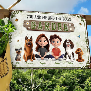 Pet Lover - You And Me And The Dog's Garden - Personalized Classic Metal Sign