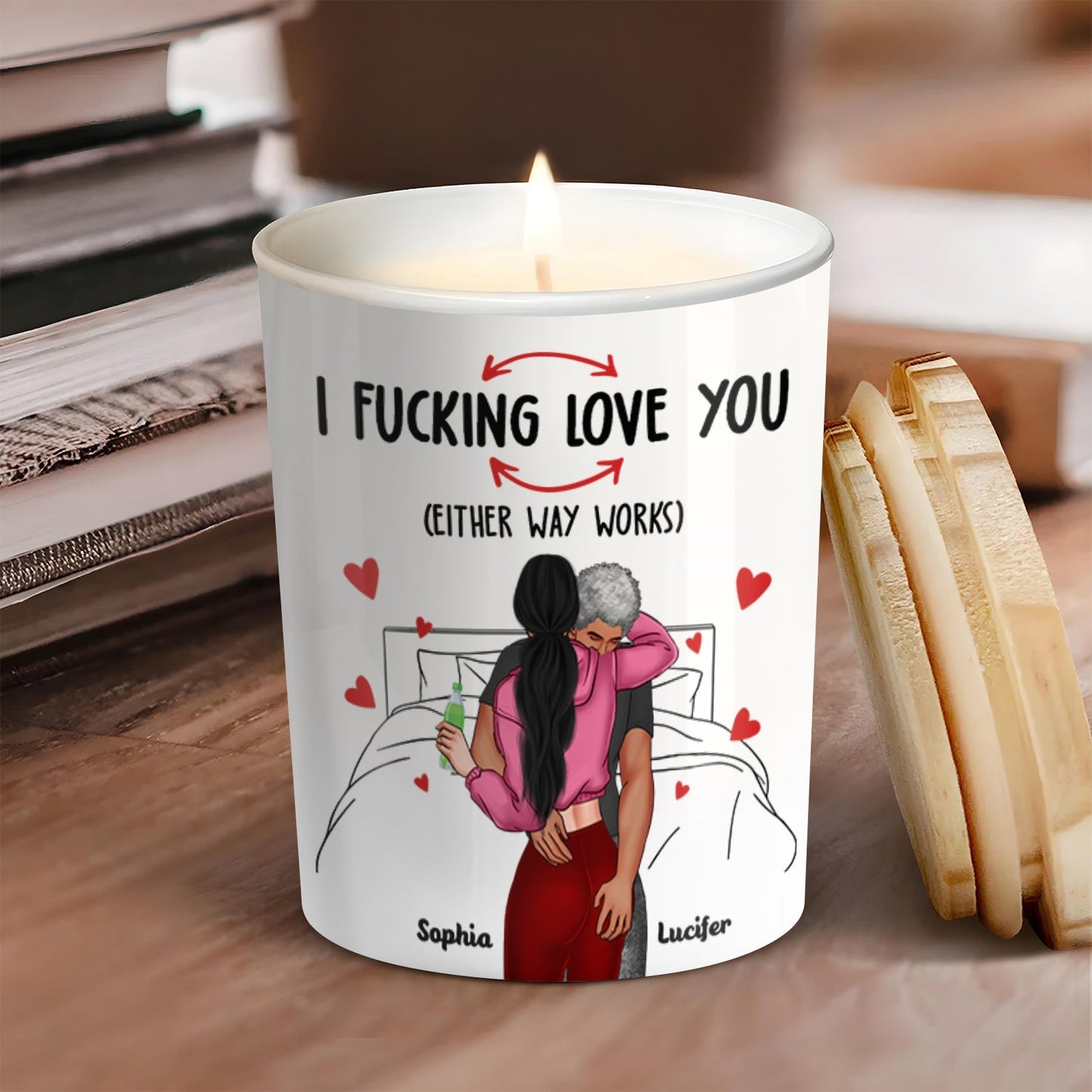 Couple - When This Candle Is Lit Get Ready To Lick - Personalized Scented Candle