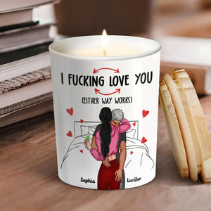Couple - When This Candle Is Lit Get Ready To Lick - Personalized Scented Candle
