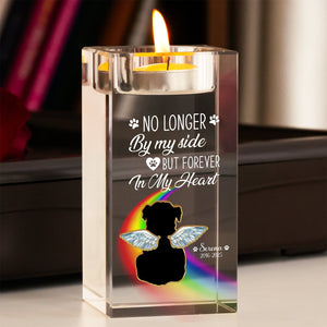 Pet Lover - A Piece Of My Heart - Personalized Crystal Candle Holder