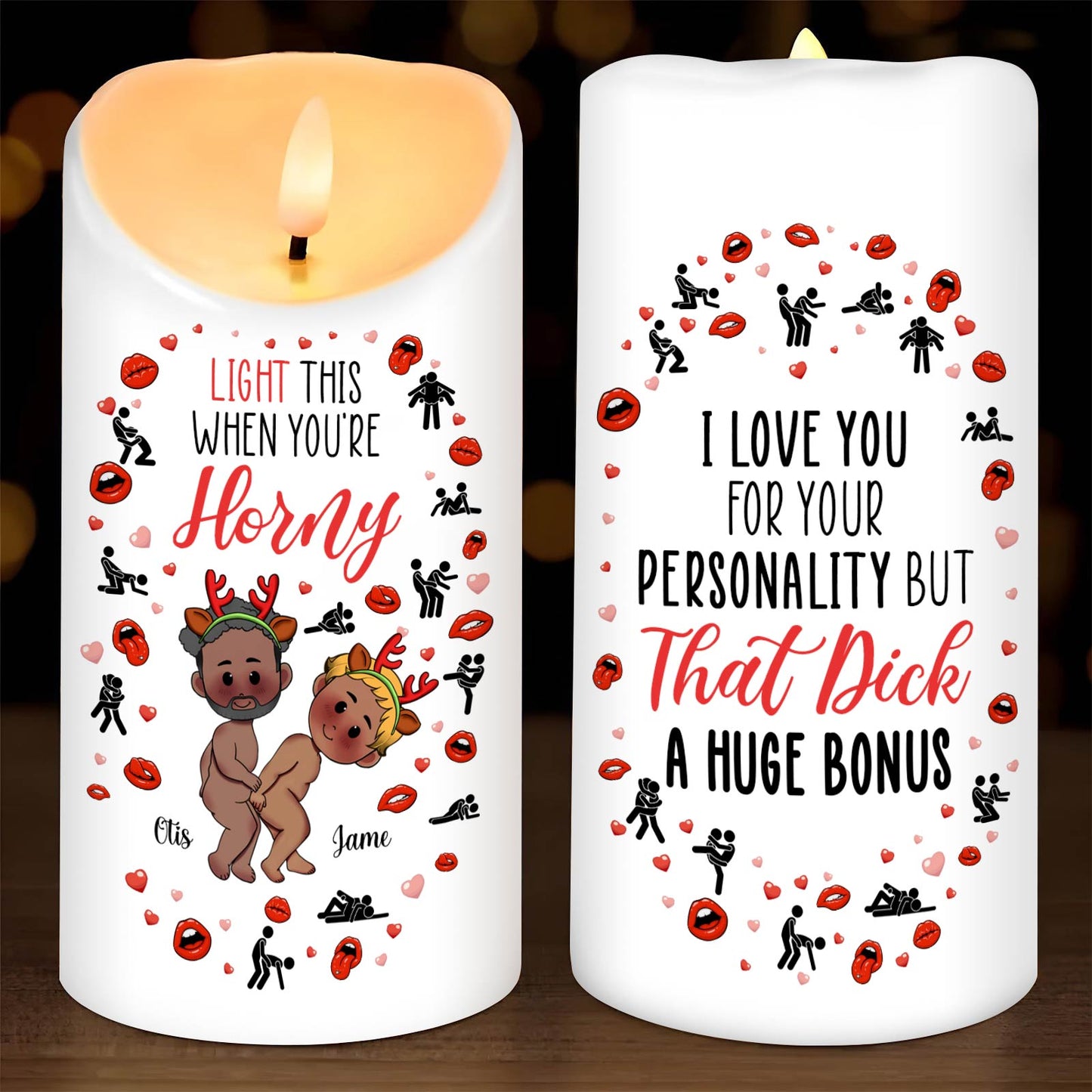 Couple - Light This When You Want Me Naked - Personalized LED Candle