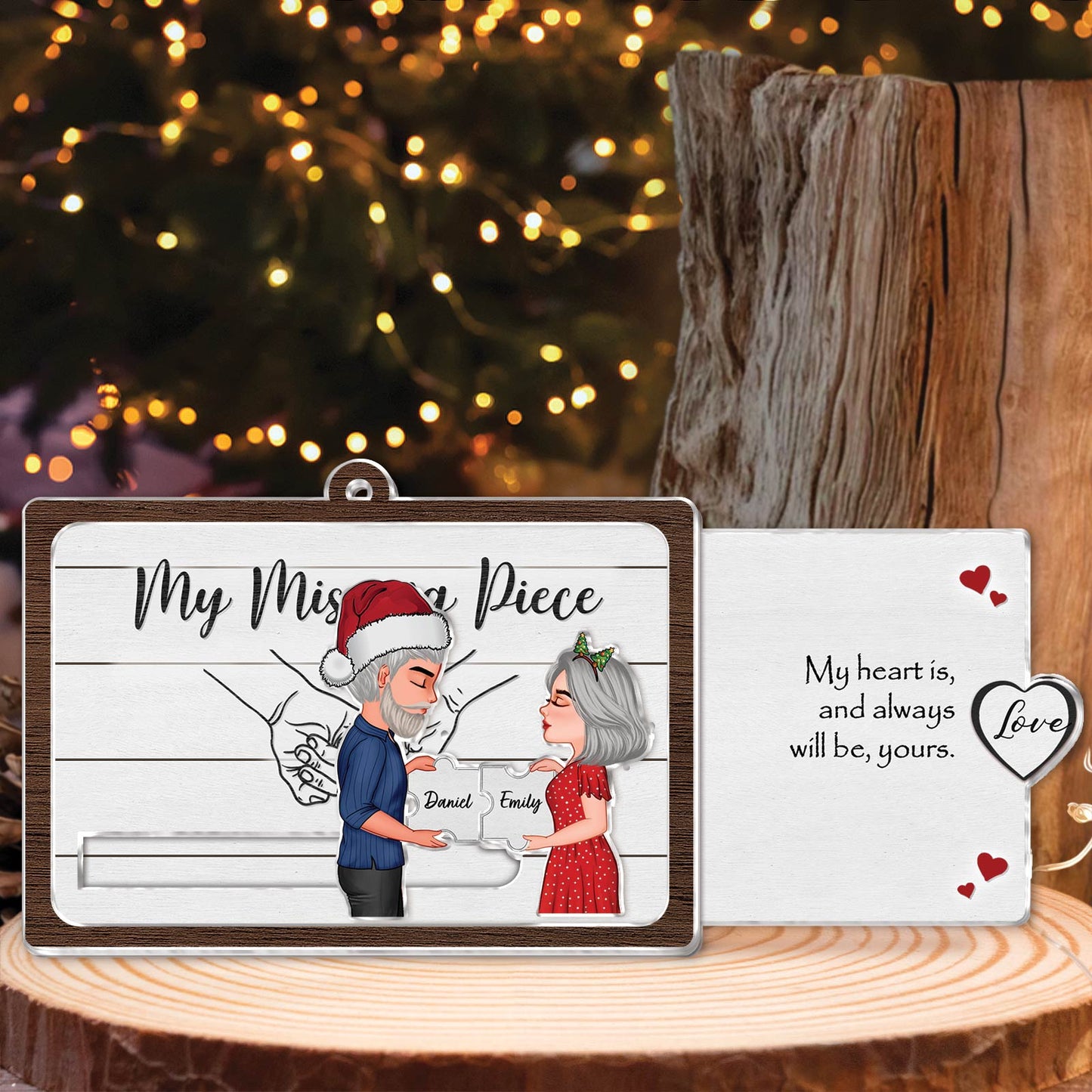 Couple - My Missing Piece - Personalized Acrylic Slider Card