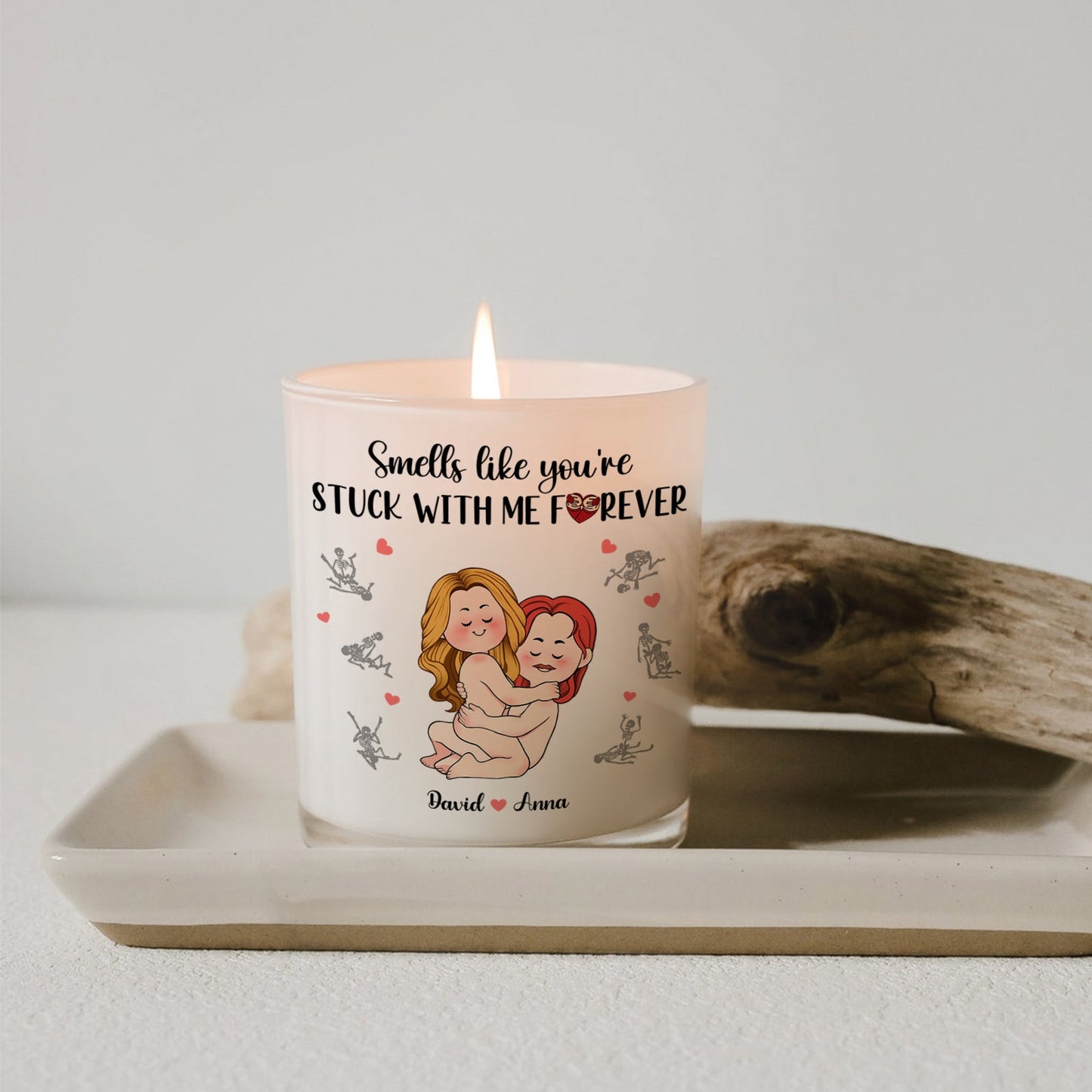 Couple - Smells Like You’re Stuck With Me Forever - Personalized Scented Candle