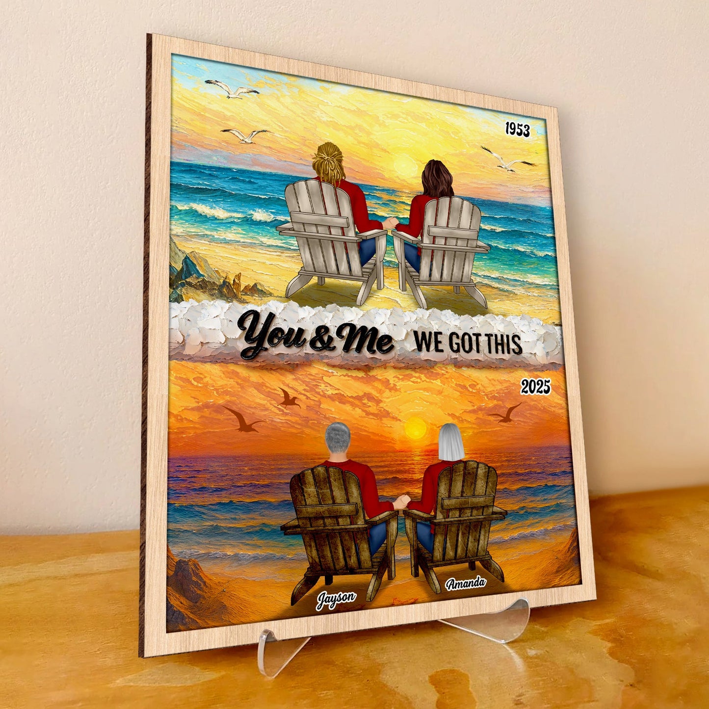 Couple - You And Me We Got It - Personalized Wood Sign