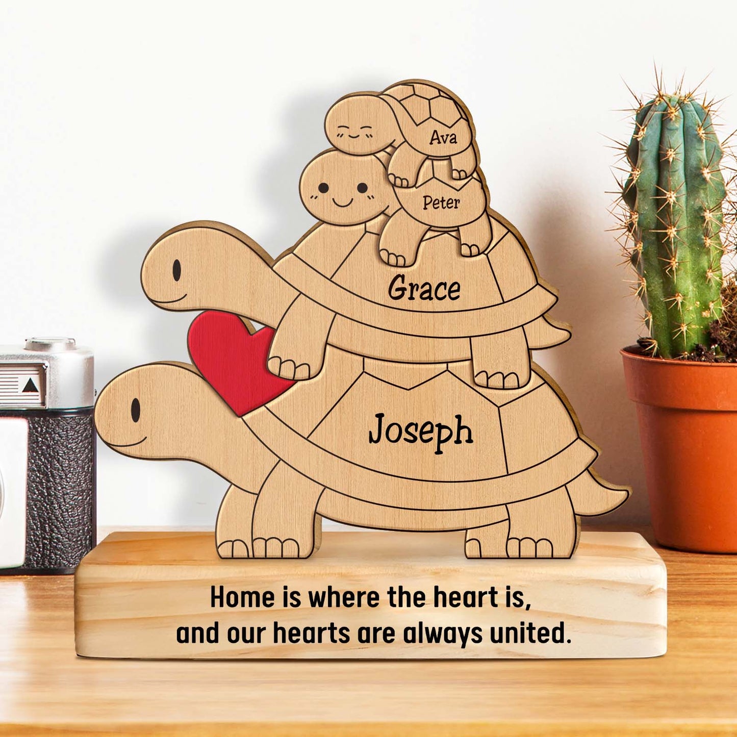 Family - Together We Move At Our Own Pace, But We Always Get There - Personalized Wooden Puzzle