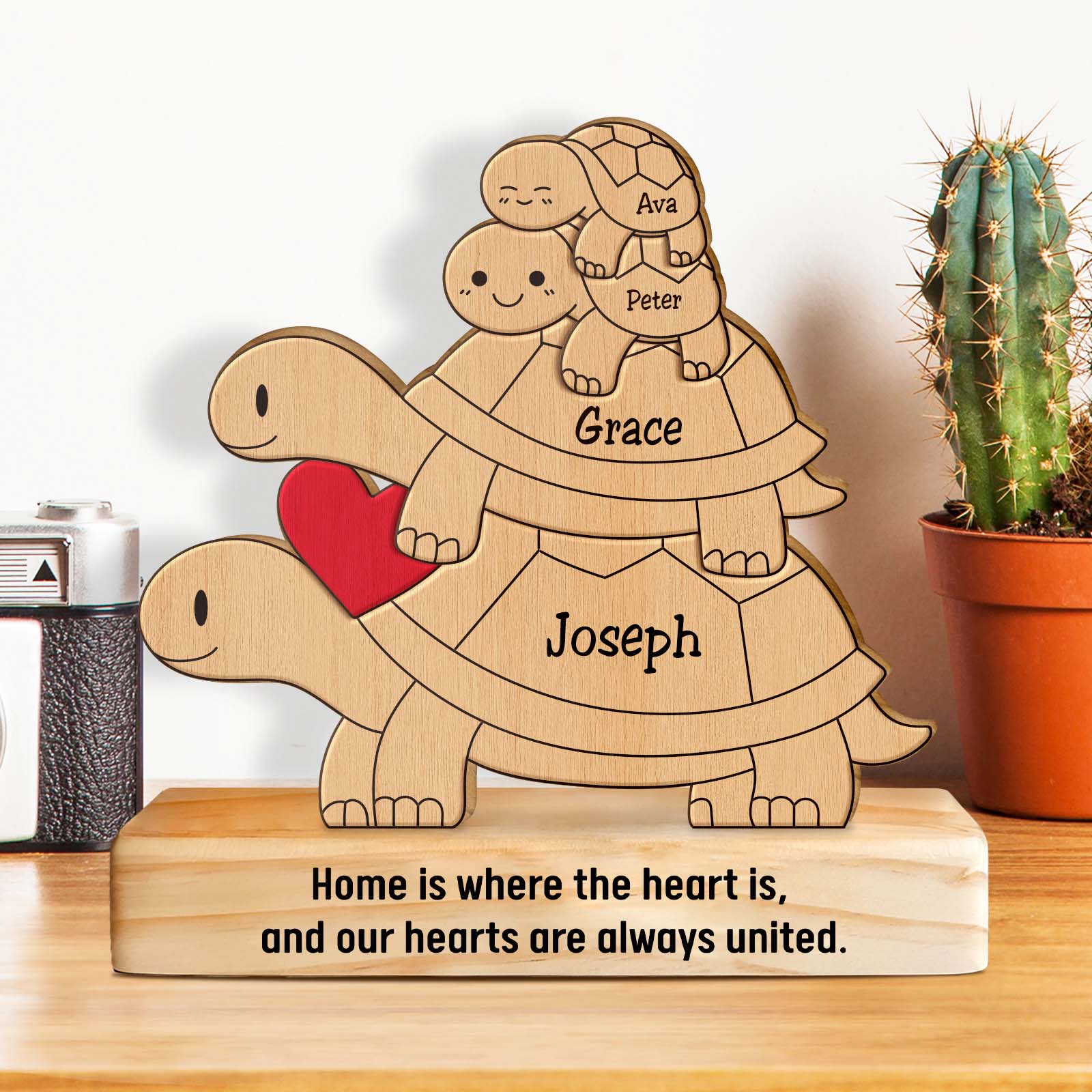 Family - Together We Move At Our Own Pace, But We Always Get There - Personalized Wooden Puzzle