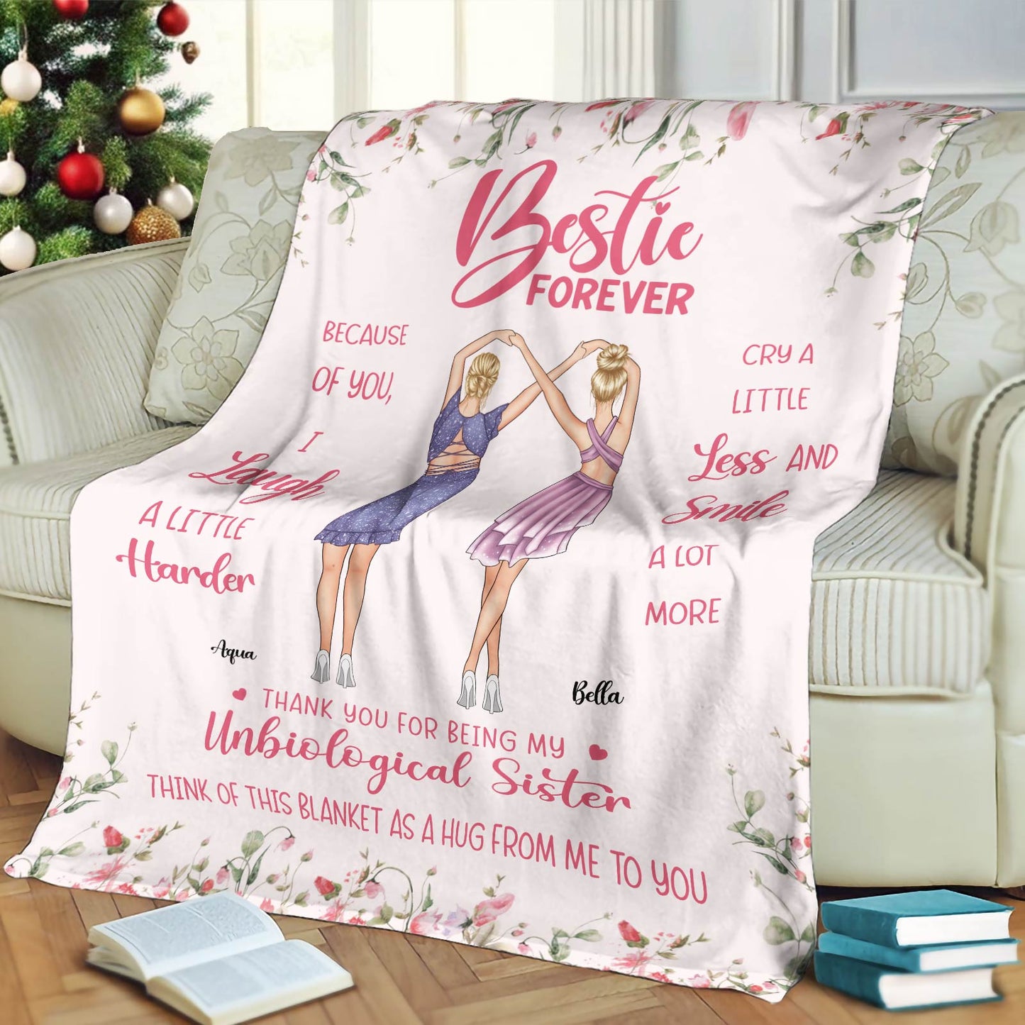 Besties - Bestie Forever - Personalized Blanket