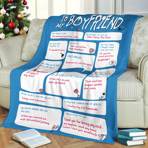 Couple - To My Boyfriend - Personalized Blanket