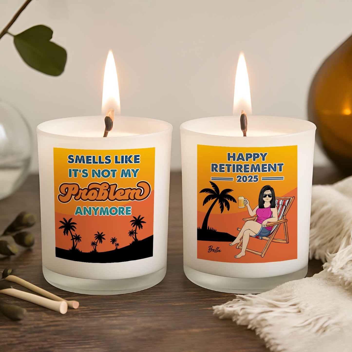 Happy Retirement - Personalized Scented Candle