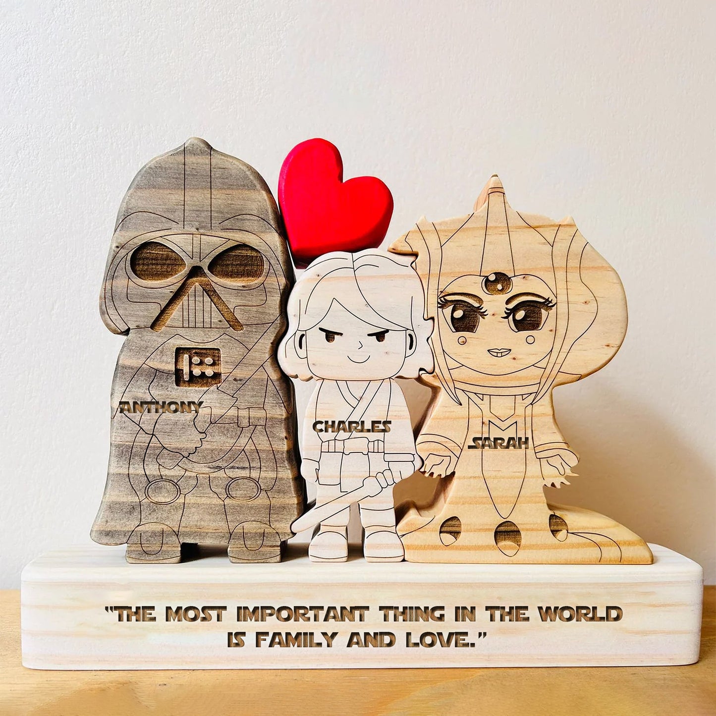 Family - Family Cartoon - Personalized Wooden Puzzle