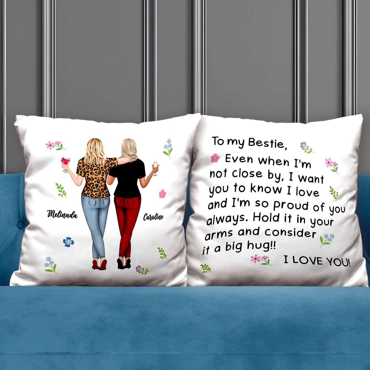 Sisters Gift From Sister - To My Bestie - Personalized Pillow