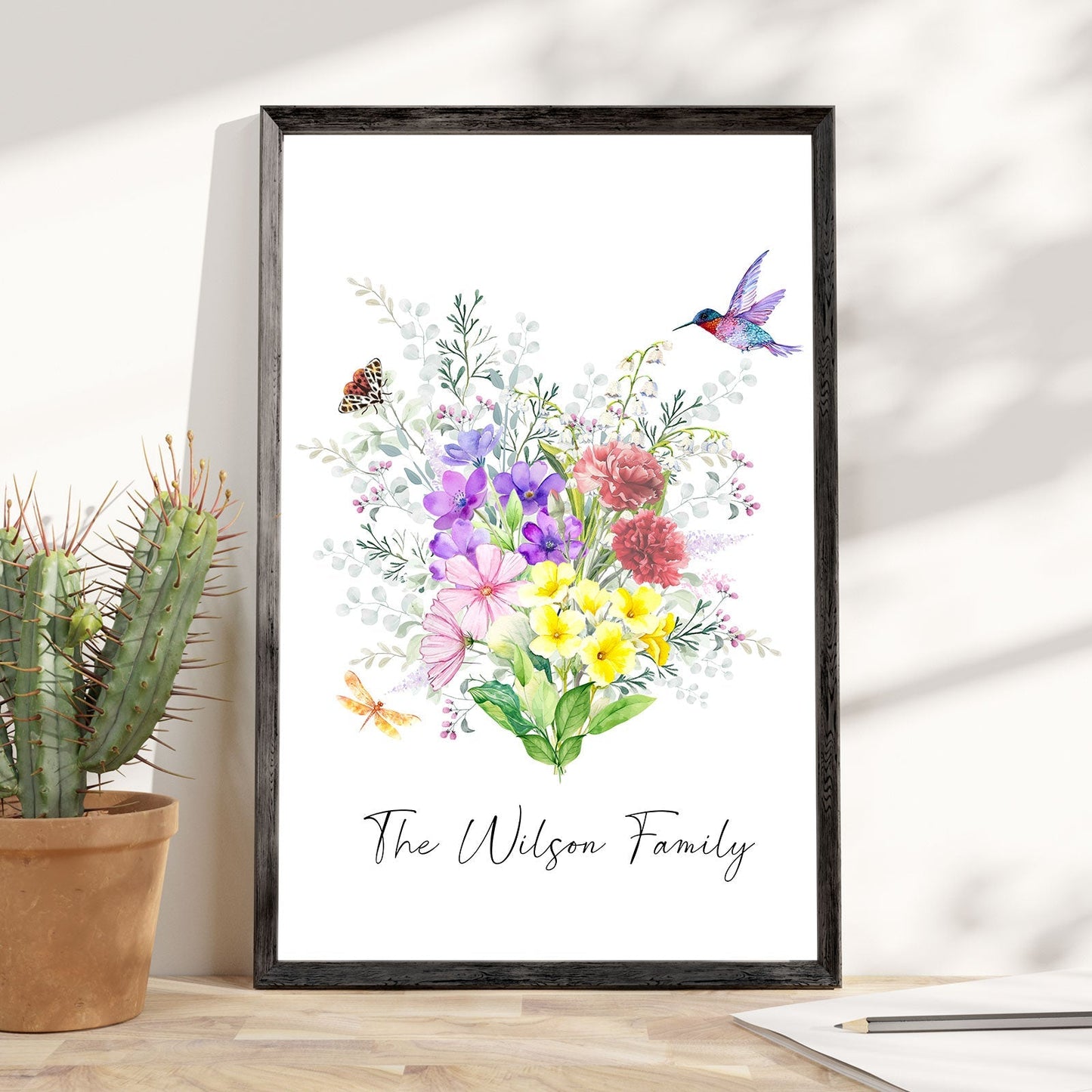 Mother - Birth Flower Bouquet - Personalized Poster