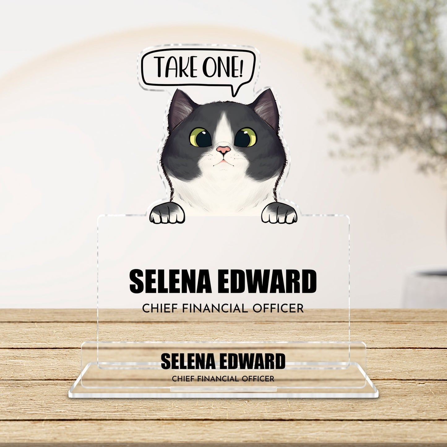 Pet Lover - Take One! - Personalized Acrylic Business Card Holder