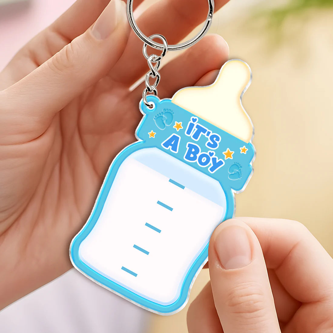 Family - It's A Girl/Boy - Personalized Shaking Keychain