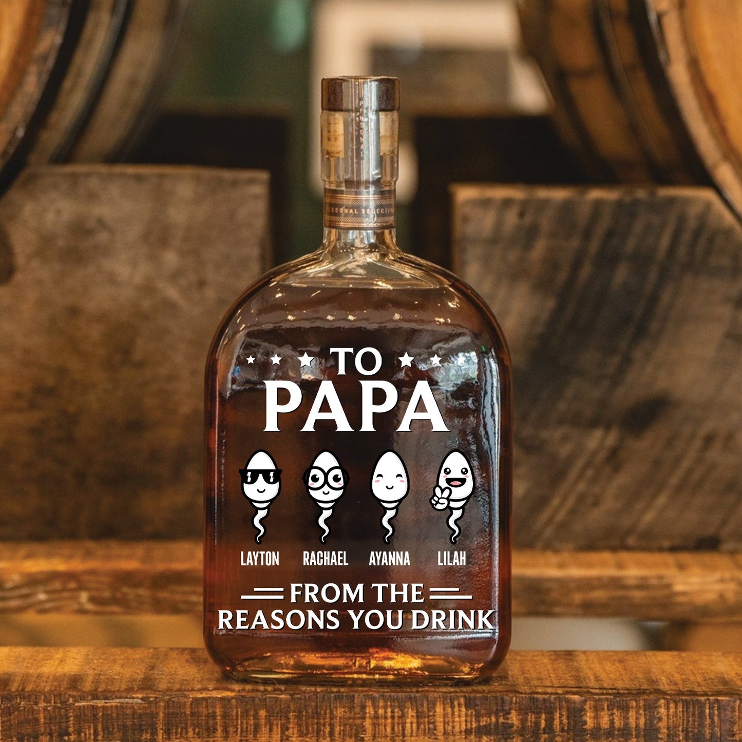 Father - From The Reasons You Drink - Personalized Whiskey Bottle