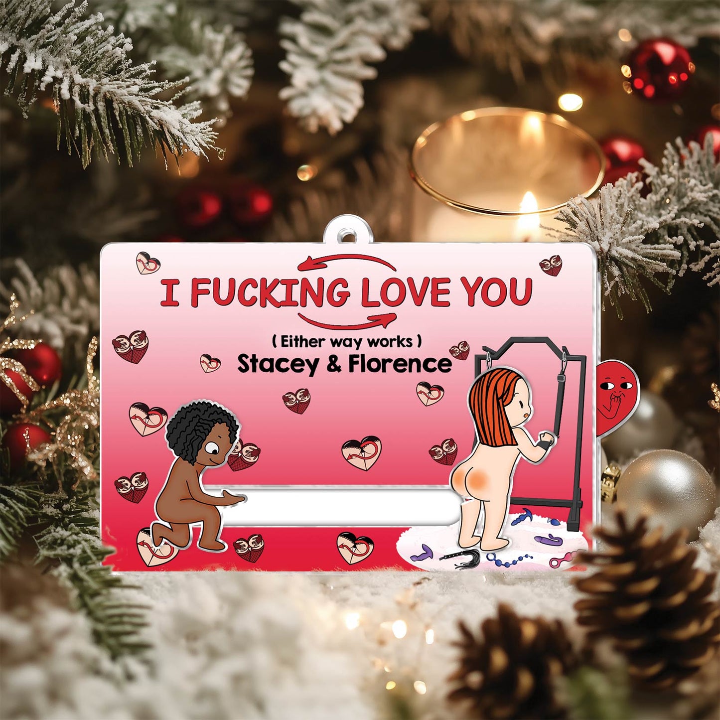 Couple - Gimme More Of Dat Ass - Personalized Acrylic Slider Card