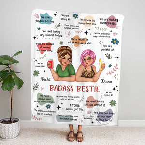 Besties - Badass Bestie - Personalized Blanket