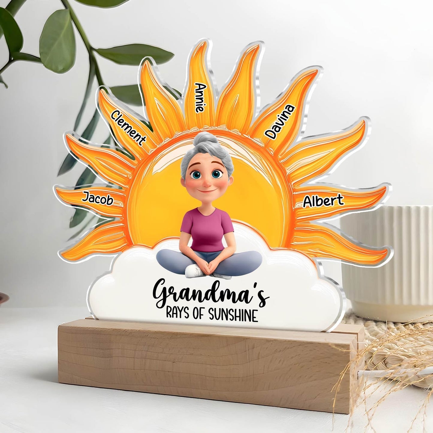Family - Whose Rays Of Sunshine - Personalized Led Night Light