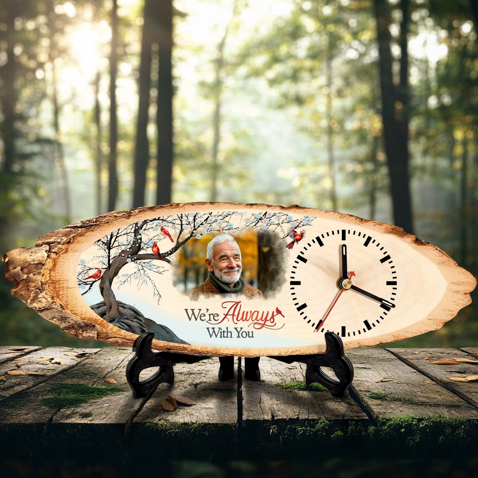 Family - I'm Always With You - Personalized Wooden Clock