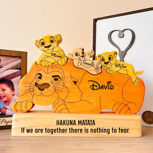Father - Hakuna Matata - Personalized Wooden Puzzle