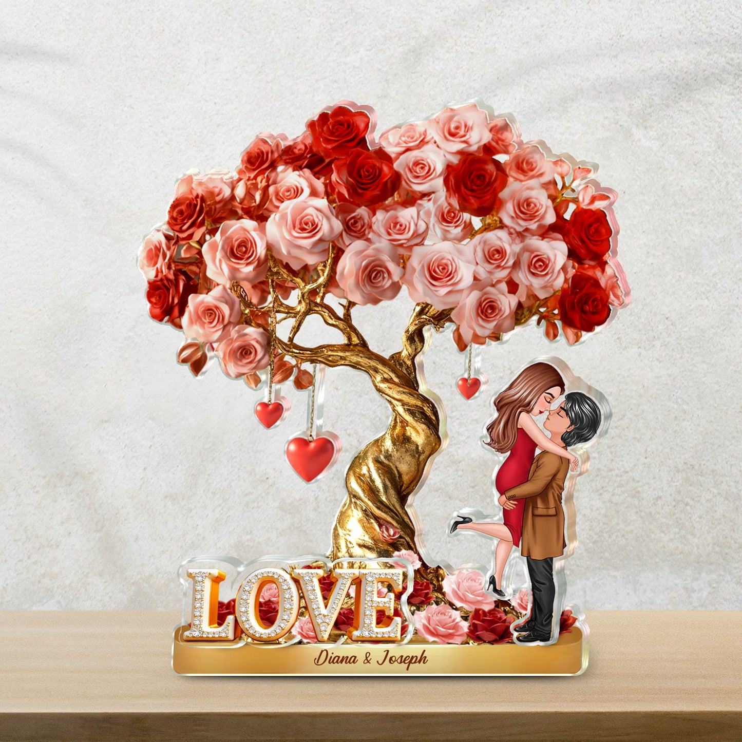Couple - Love Under The Tree - Personalized Acrylic Plaque