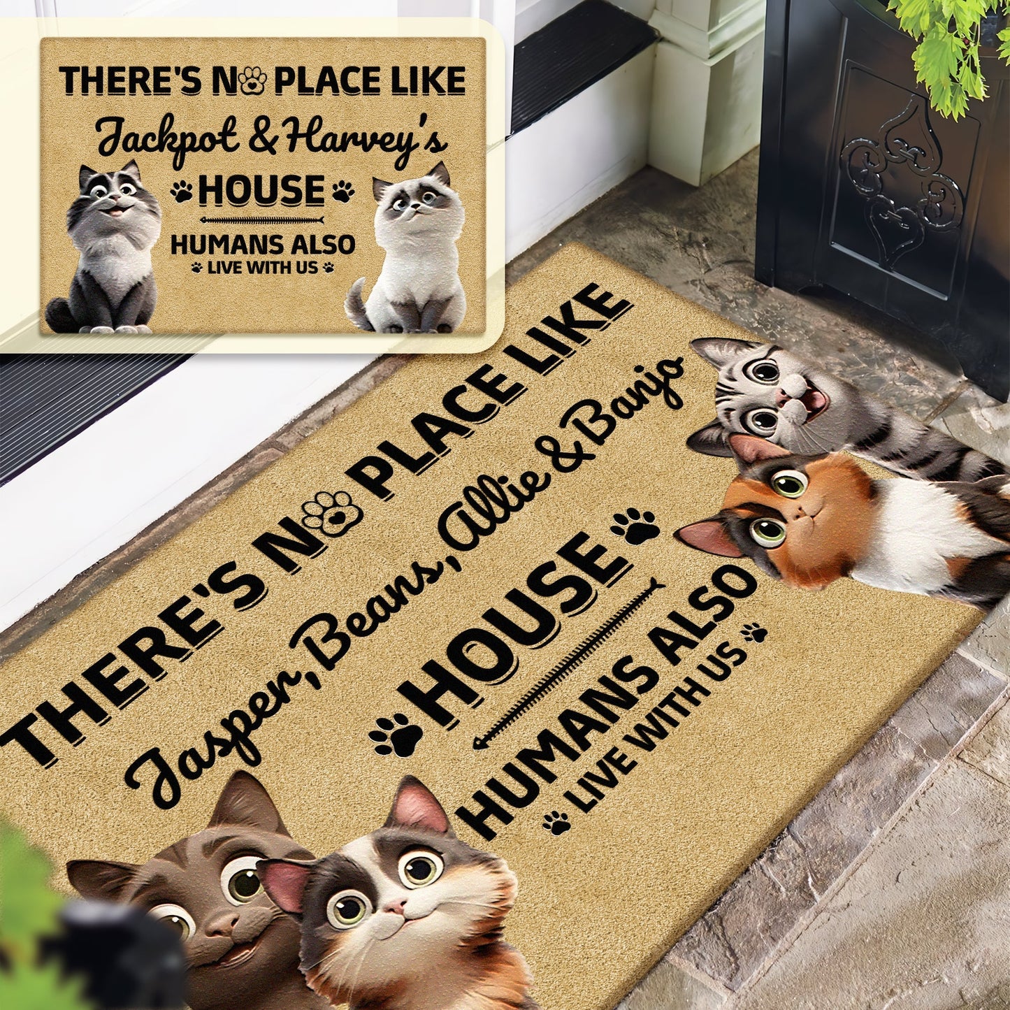 Pet Lover - Humans Also Live With Us - Personalized Pet Doormat