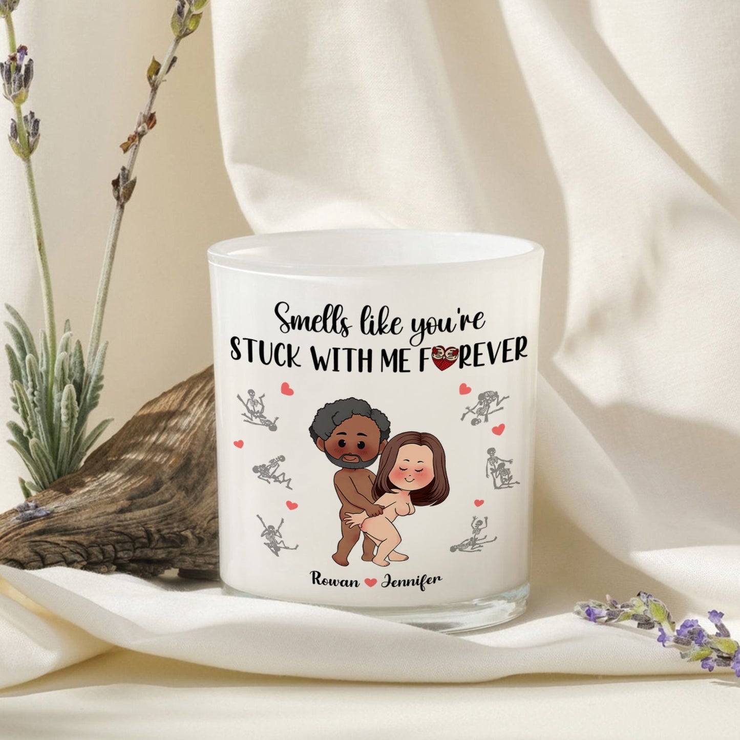 Couple - Smells Like You’re Stuck With Me Forever - Personalized Scented Candle