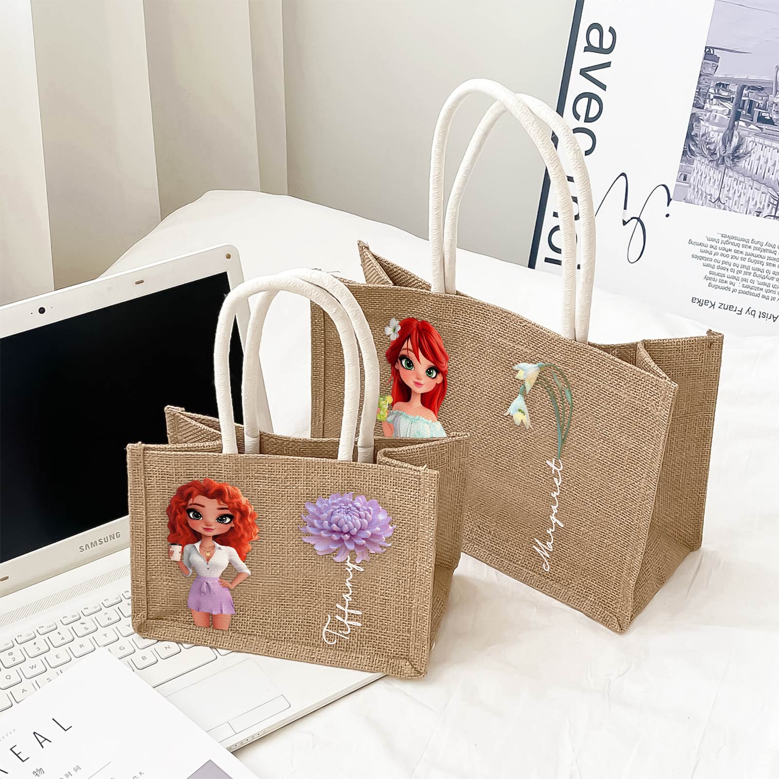 Flower - Personalized Beach Bag