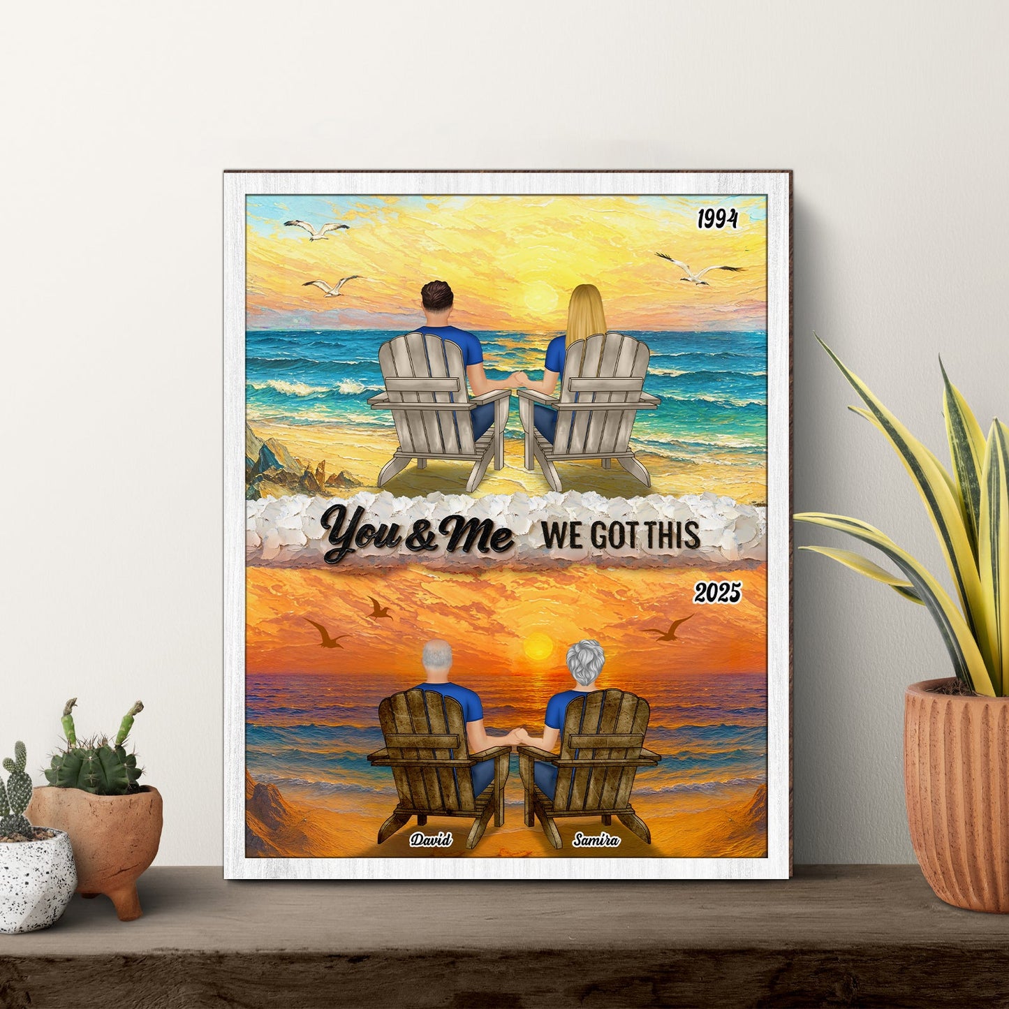 Couple - You And Me We Got It - Personalized Wood Sign