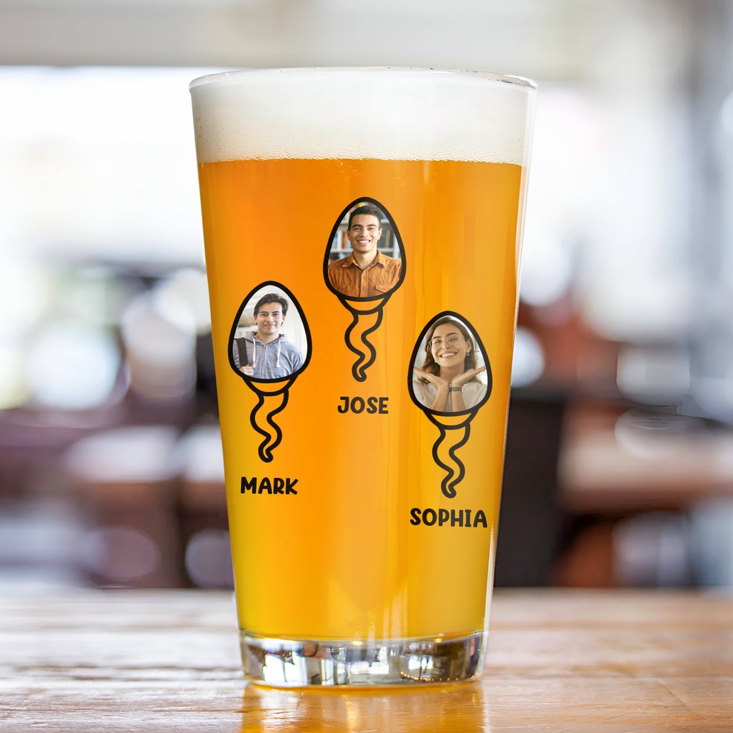Father - To Dad From The Reason You Drink - Personalized Beer Glass