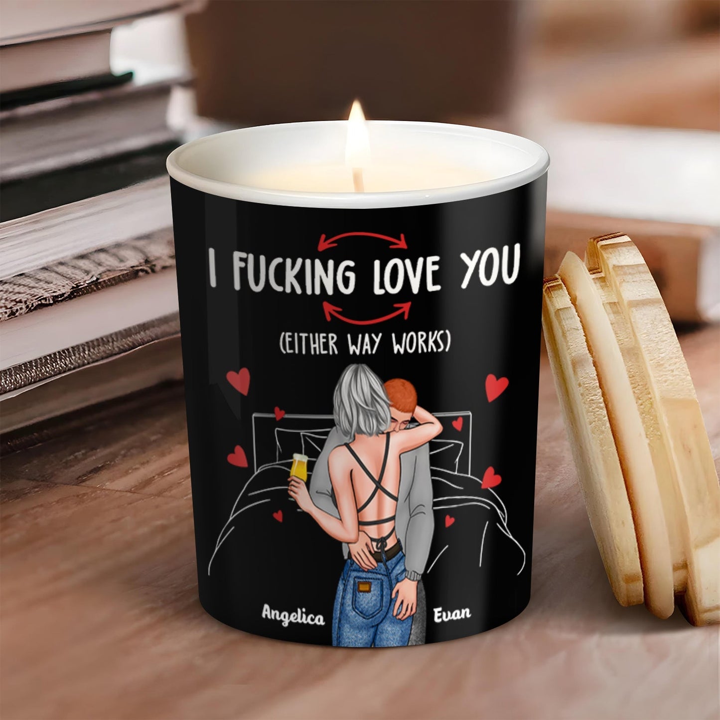 Couple - When This Candle Is Lit Get Ready To Lick - Personalized Scented Candle