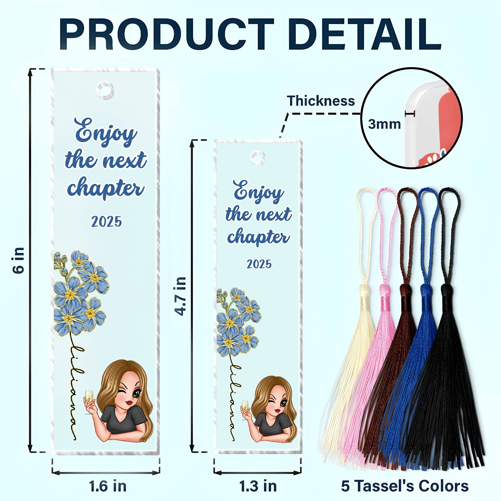 Book Lovers - Personalized Acrylic Bookmark