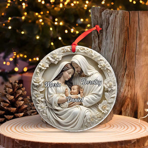 Family - Nativity Scene - Personalized Acrylic Ornament